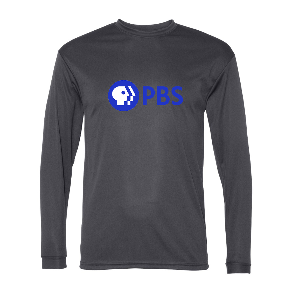 Men's PBS Blue Performance Long Sleeve T-Shirt