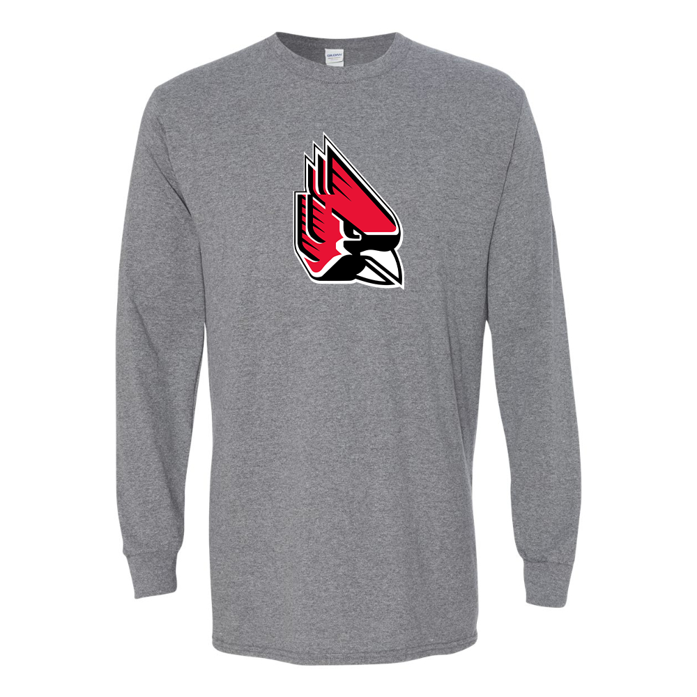 Men's Ball State Cardinals Gildan Heavy Cotton Long Sleeve T-Shirt