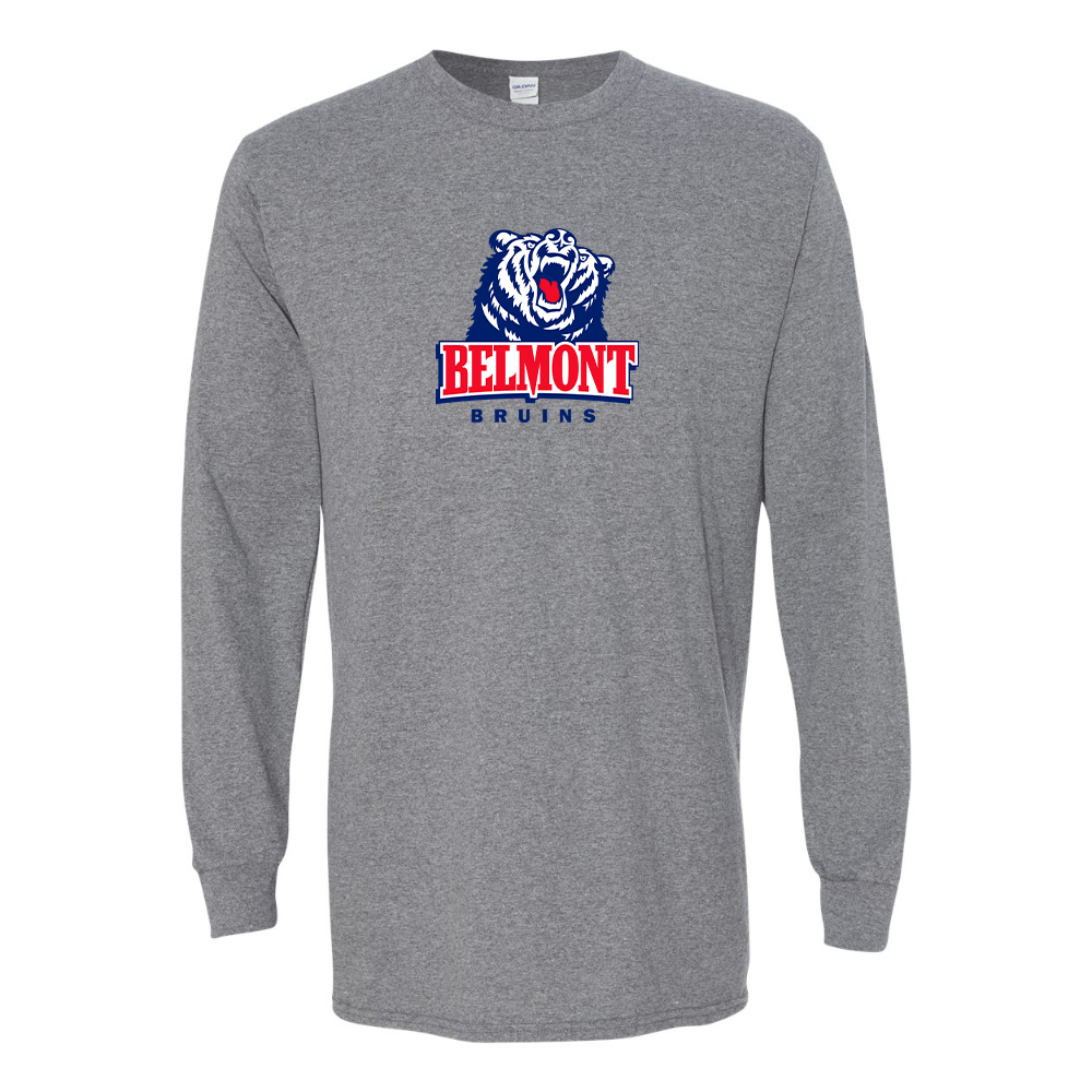 Men's Belmont Bruins Gildan Heavy Cotton Long Sleeve T-Shirt