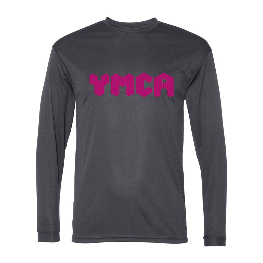 Men's YMCA Mauve Performance Long Sleeve T-Shirt