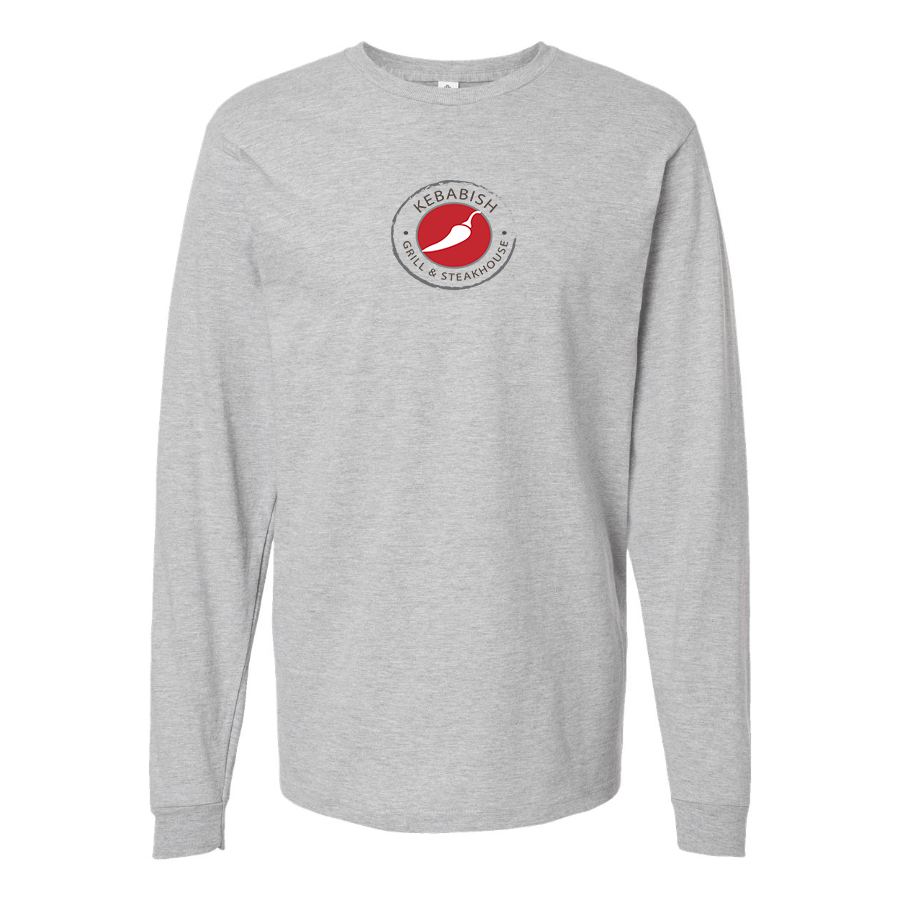 Men's Kebabish Grill & Steakhouse Logo Cotton Long Sleeve T-Shirt