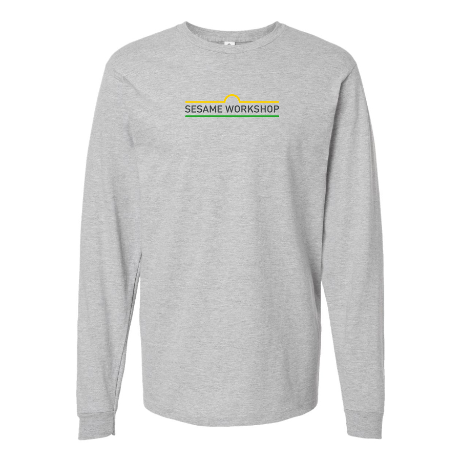 Men's Sesame Workshop Logo Cotton Long Sleeve T-Shirt
