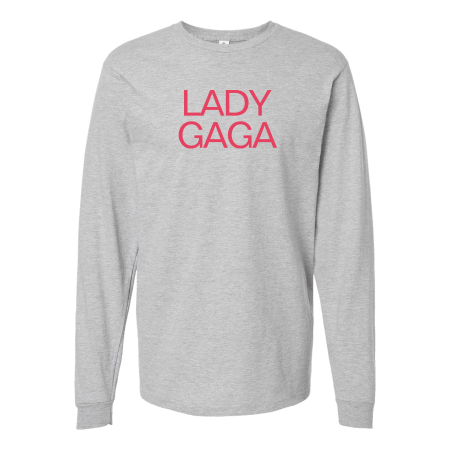 Men's Lady Gaga Logo Cotton Long Sleeve T-Shirt
