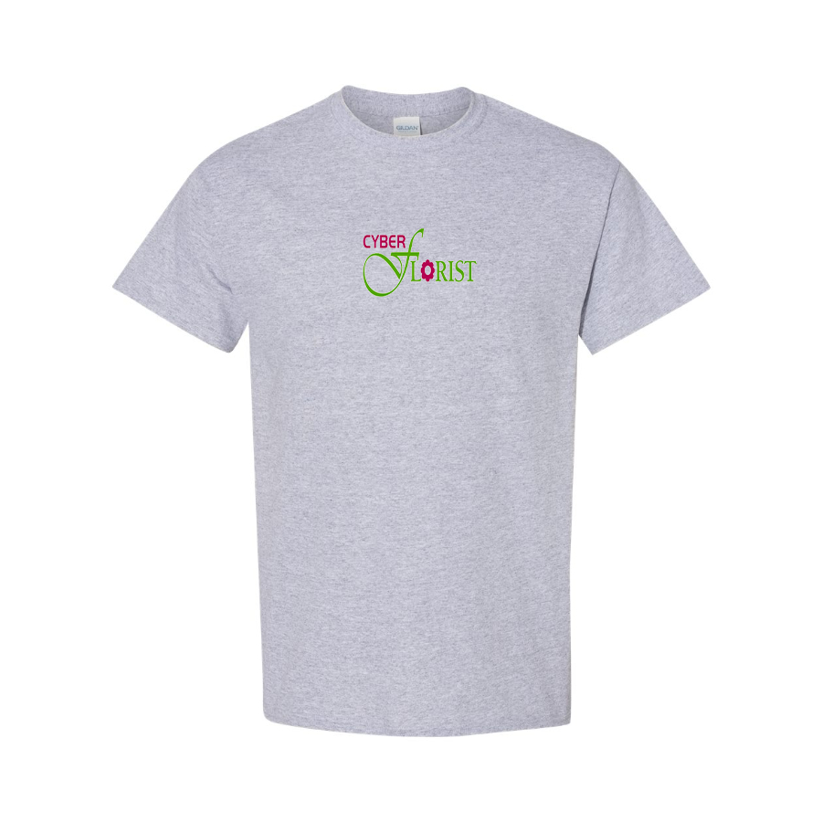 Men's Cyber Florist Logo Cotton T-Shirt