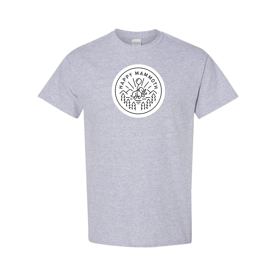 Men's Happy Mammoth Logo Cotton T-Shirt