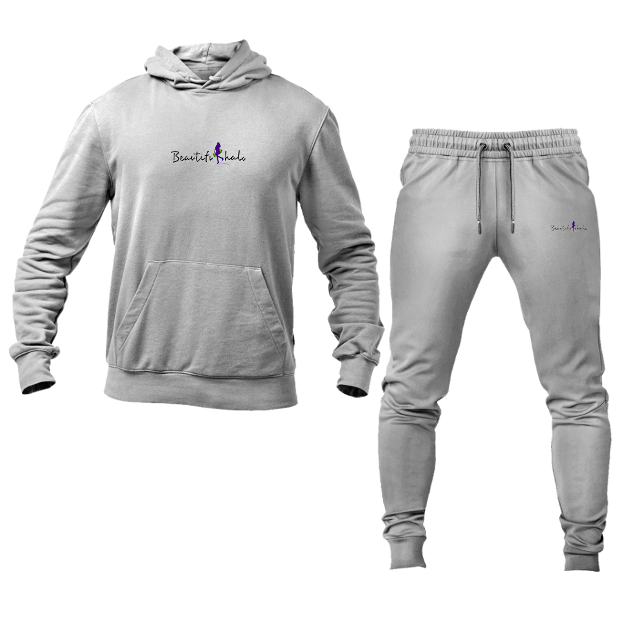 Men's Beatiful Halo Logo Hoodie Joggers Set