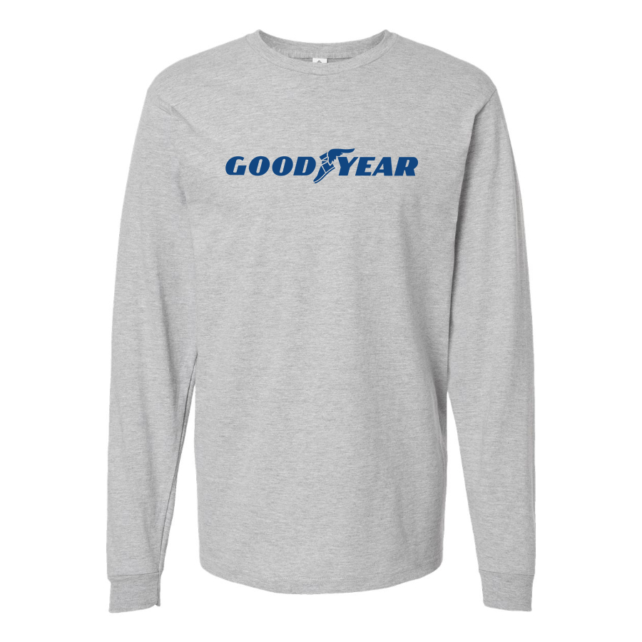 Men's Goodyear Logo Cotton Long Sleeve T-Shirt