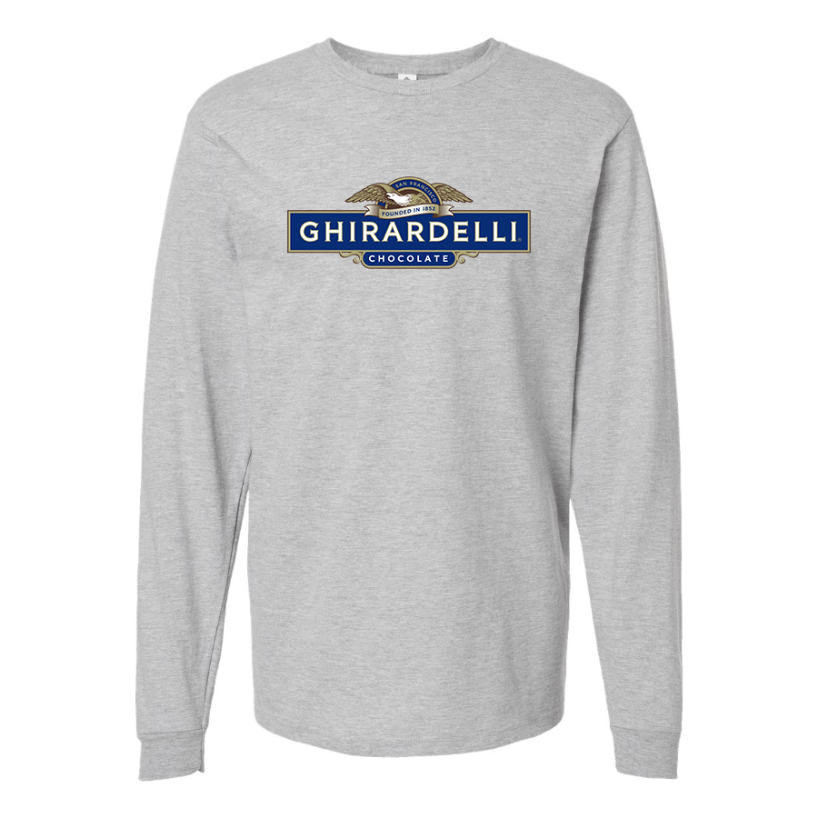 Men's Ghirardell Logo Cotton Long Sleeve T-Shirt