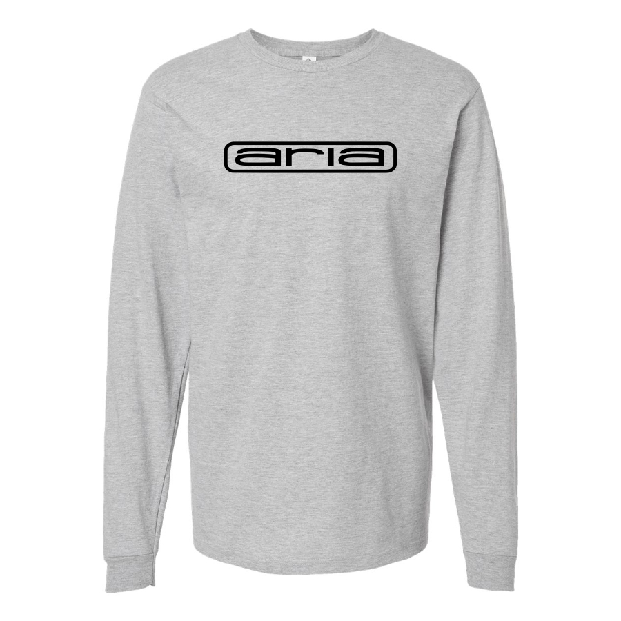 Men's Aria Logo Cotton Long Sleeve T-Shirt