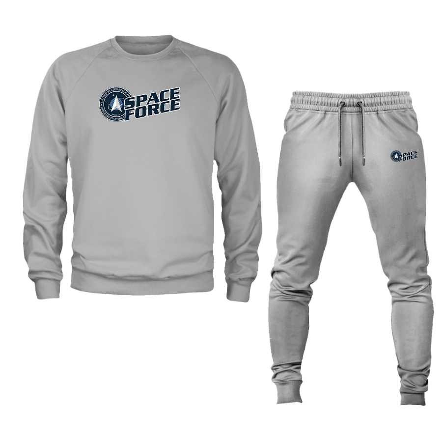 Men's Space Force Crewneck Sweatshirt Joggers Suit