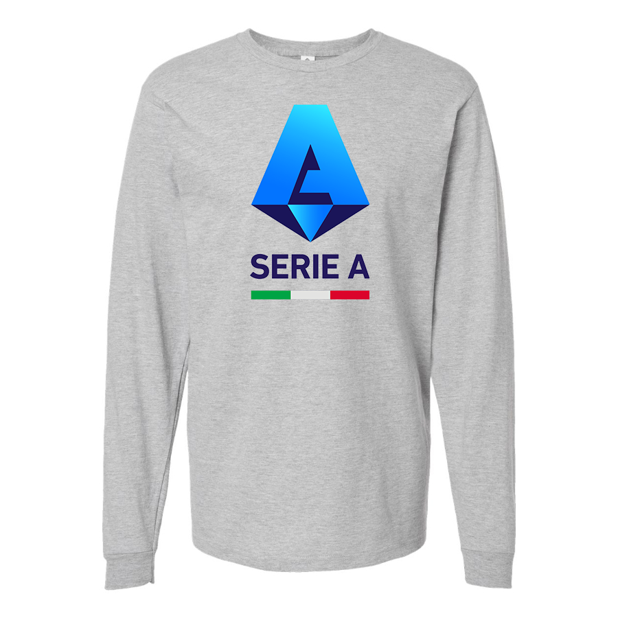 Men's Italian Serie A Logo Cotton Long Sleeve T-Shirt