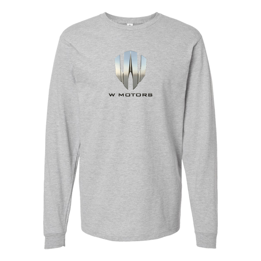 Men's W Motors Logo Cotton Long Sleeve T-Shirt