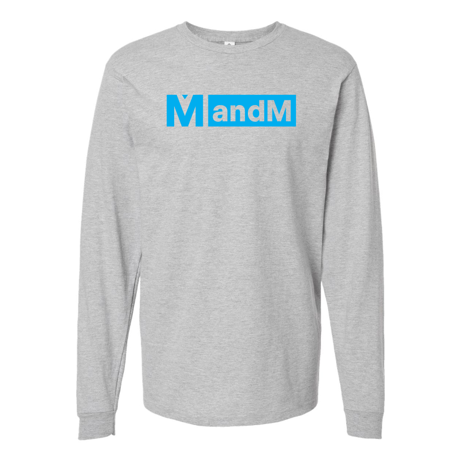 Men's MandM Logo Cotton Long Sleeve T-Shirt