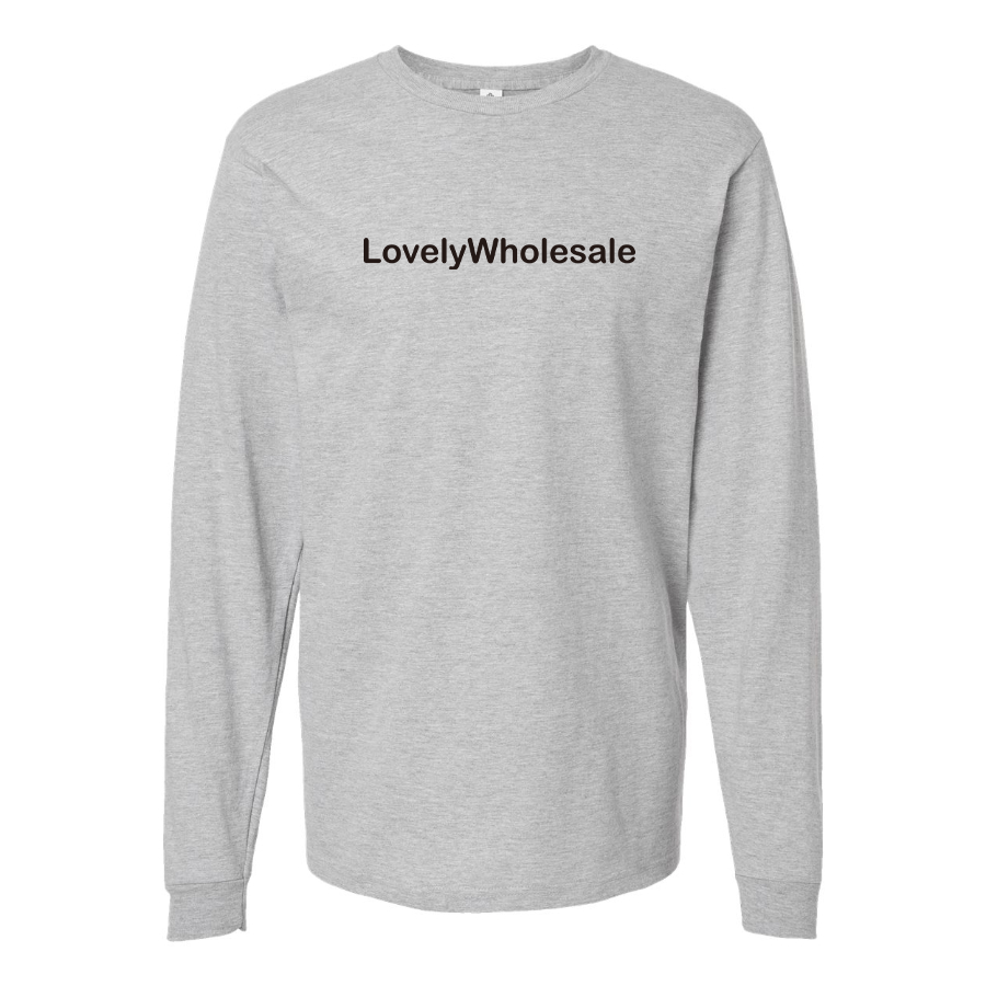Men's LovelyWholesale Logo Cotton Long Sleeve T-Shirt