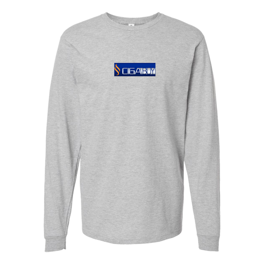 Men's CigaBuy Logo Cotton Long Sleeve T-Shirt