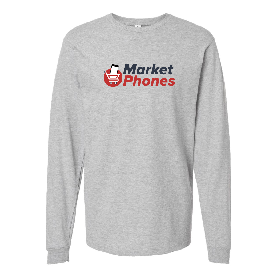 Men's MarketPhones.com Logo Cotton Long Sleeve T-Shirt