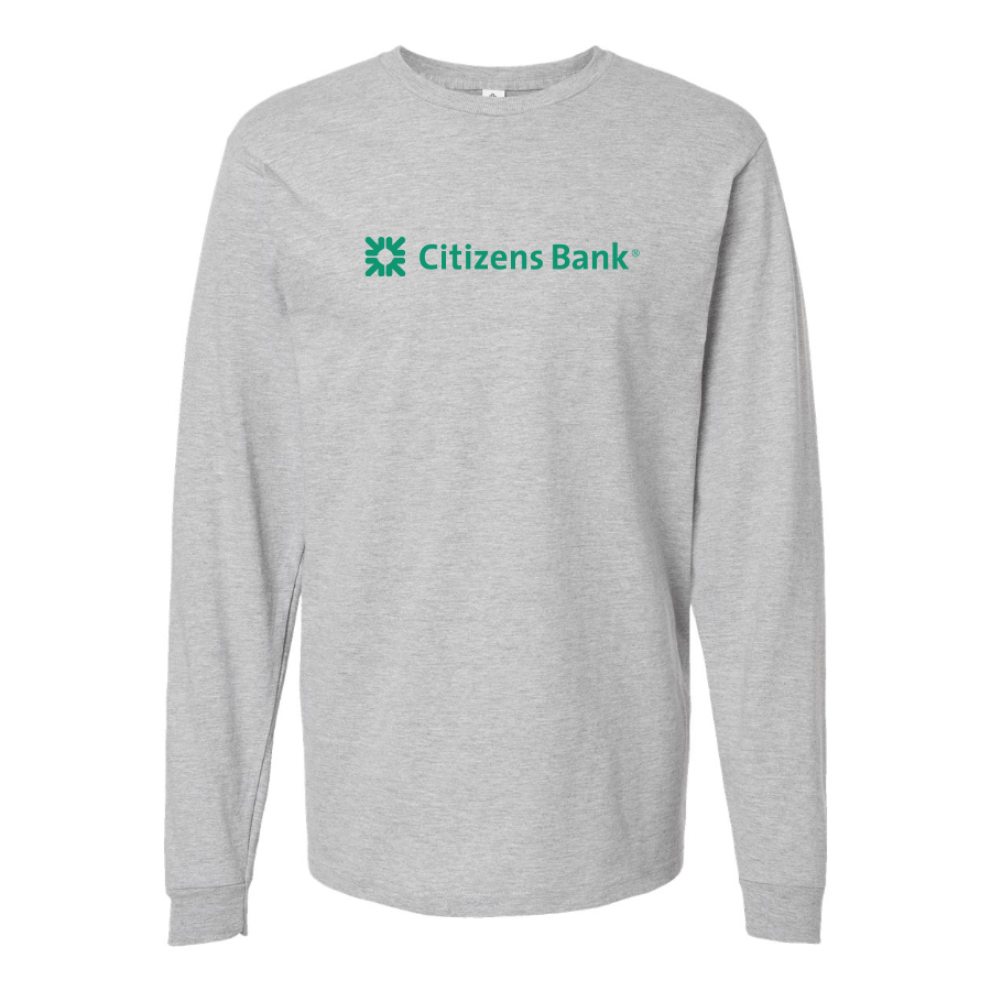 Men's Citizens Bank Logo Cotton Long Sleeve T-Shirt
