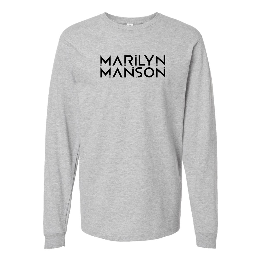 Men's Marilyn Manson Logo Cotton Long Sleeve T-Shirt
