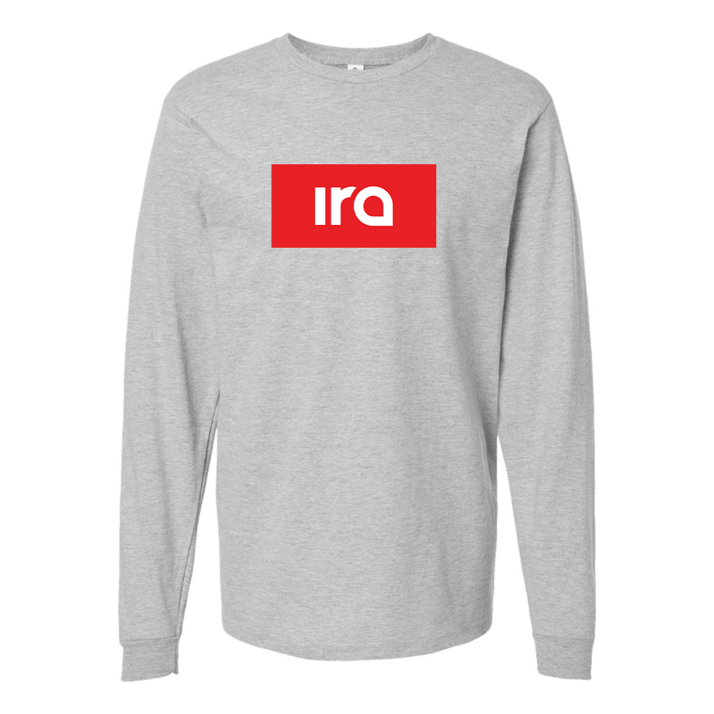 Men's IRA Logo Cotton Long Sleeve T-Shirt