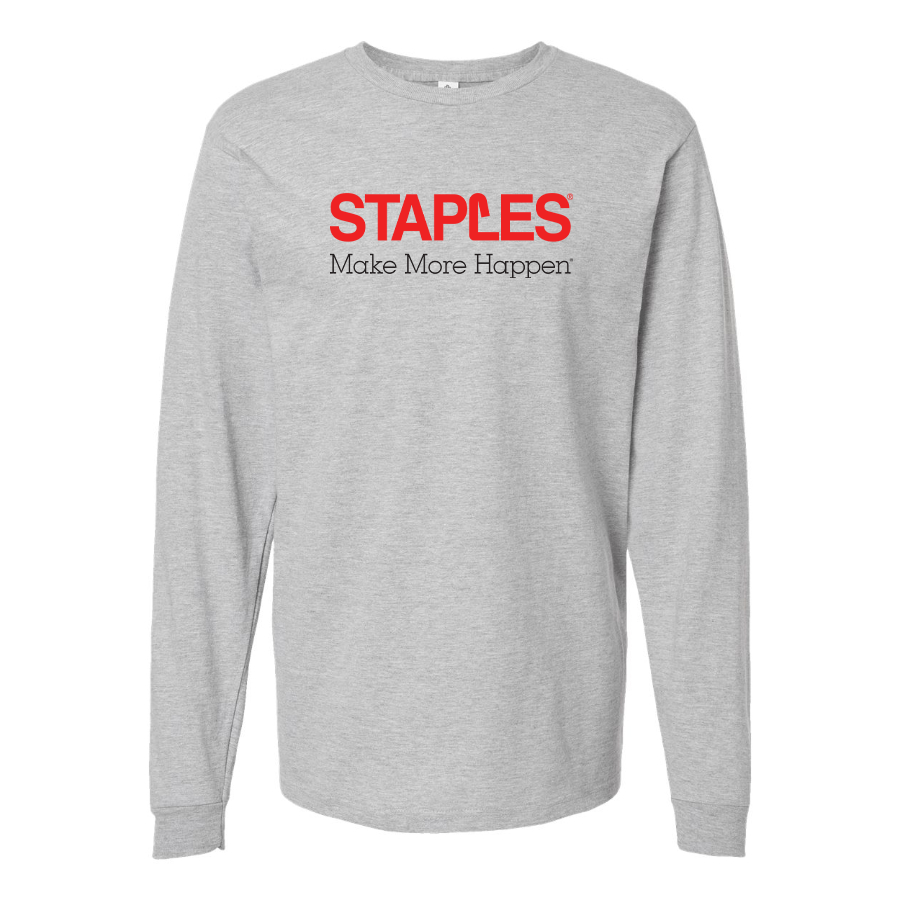Men's Staples Logo Cotton Long Sleeve T-Shirt