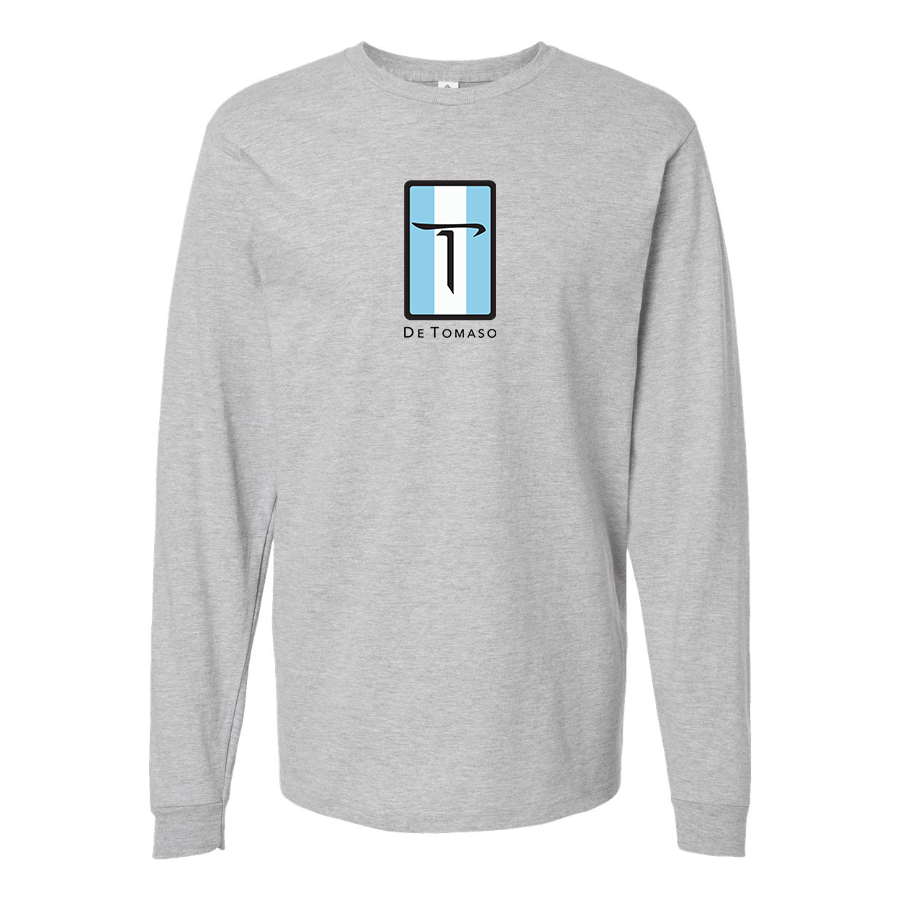 Men's De Tomaso Logo Cotton Long Sleeve T-Shirt