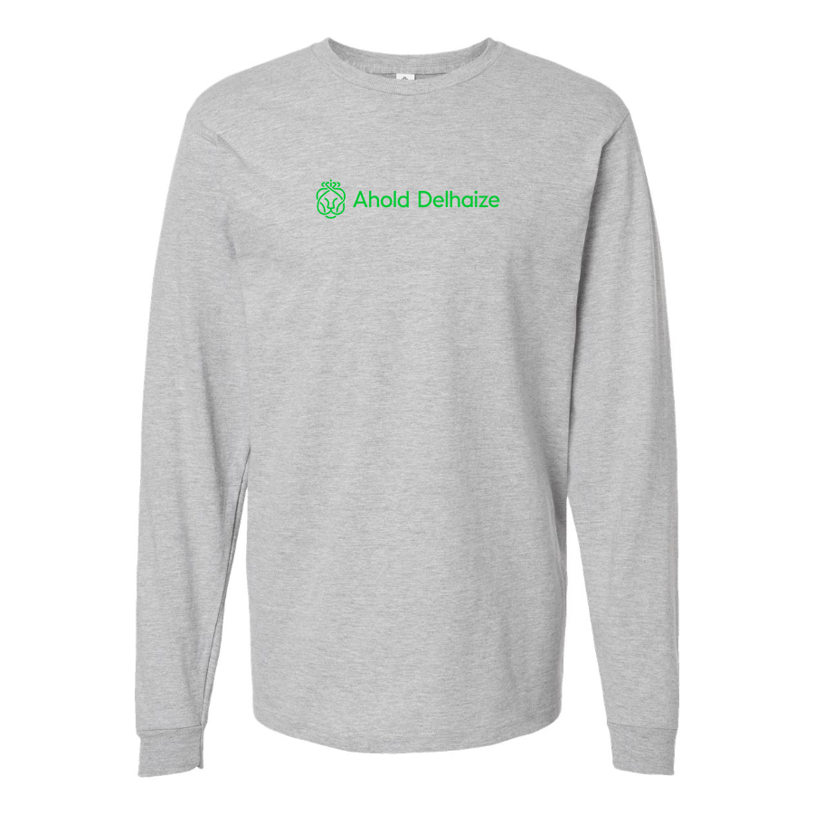 Men's Ahold Delhaize Vertical Logo Cotton Long Sleeve T-Shirt