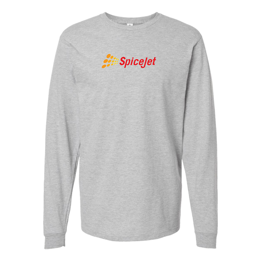 Men's SpiceJet Logo Cotton Long Sleeve T-Shirt