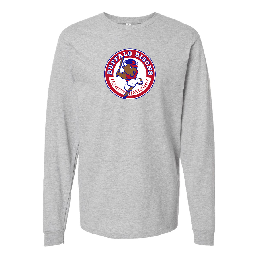 Men's Buffalo Bisons Logo Cotton Long Sleeve T-Shirt