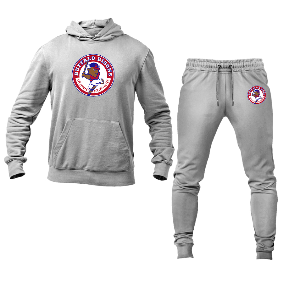 Men's Buffalo Bisons Logo Hoodie Joggers Set