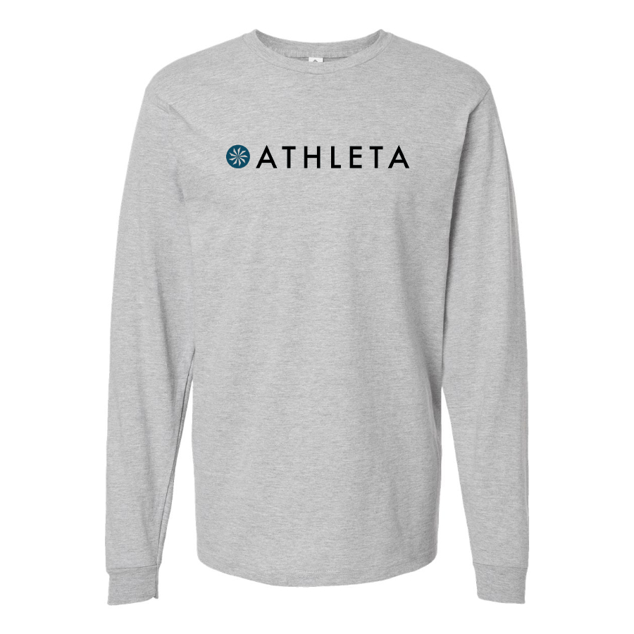 Men's Athleta Logo Cotton Long Sleeve T-Shirt