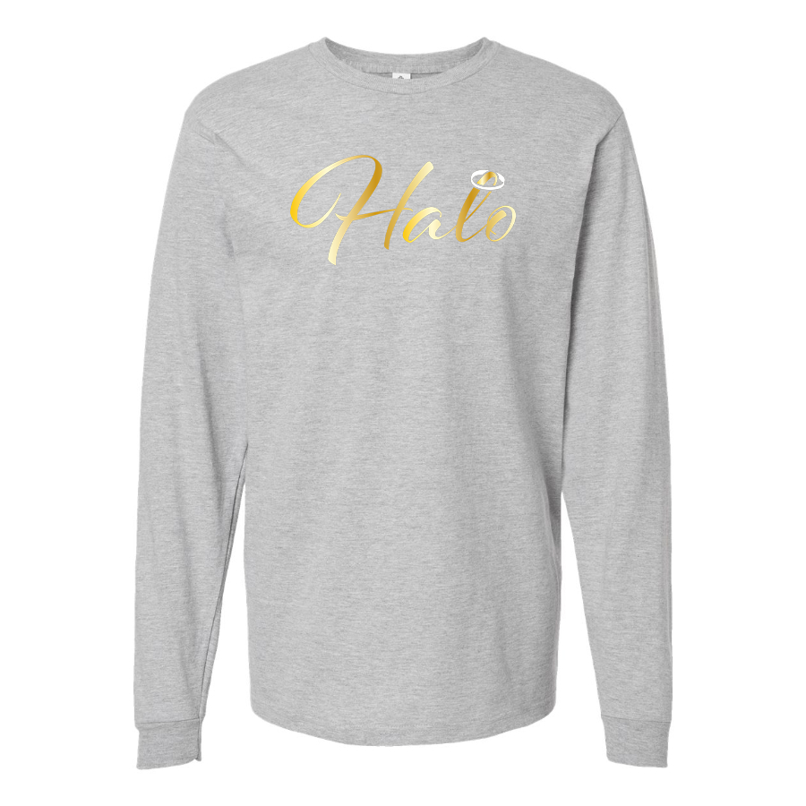 Men's Halo Logo Cotton Long Sleeve T-Shirt