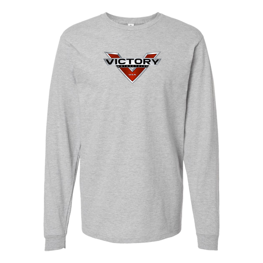 Men's Victory Logo Cotton Long Sleeve T-Shirt