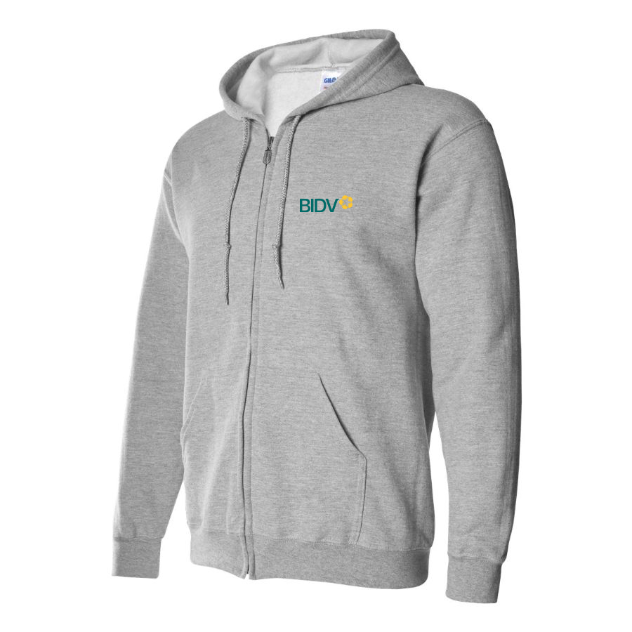Men's BIDV Logo Zipper Hoodie