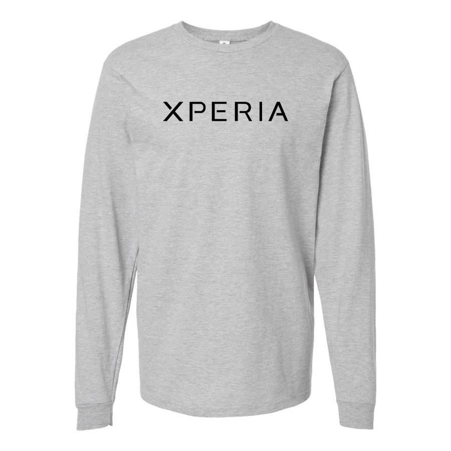 Men's Xperia Logo Cotton Long Sleeve T-Shirt