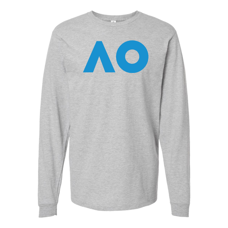 Men's Australian Open Logo Cotton Long Sleeve T-Shirt