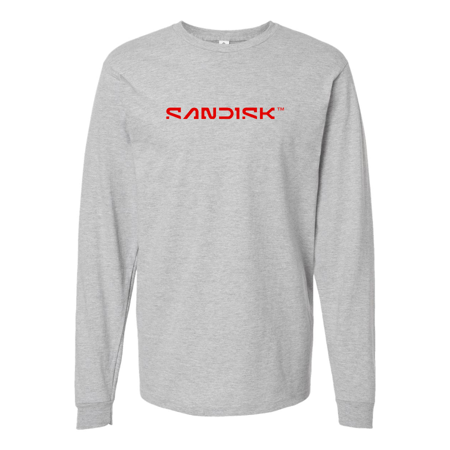 Men's SanDisk Logo Cotton Long Sleeve T-Shirt