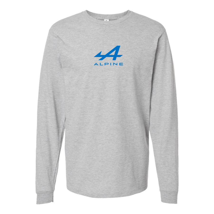 Men's Alpine Motor Logo Cotton Long Sleeve T-Shirt