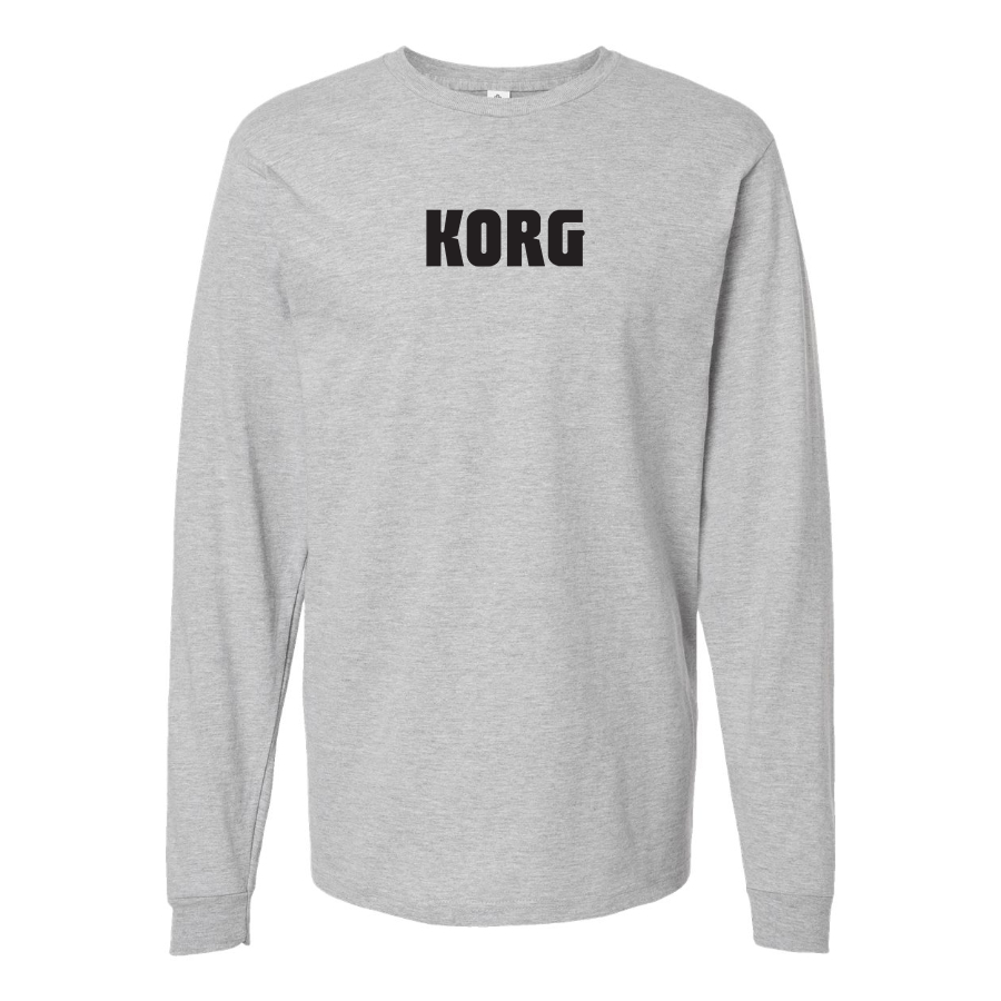 Men's Korg Logo Cotton Long Sleeve T-Shirt