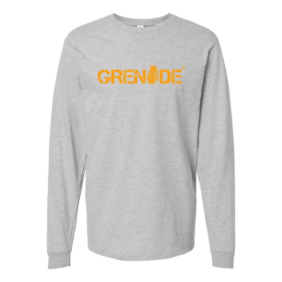 Men's Grenade Logo Cotton Long Sleeve T-Shirt