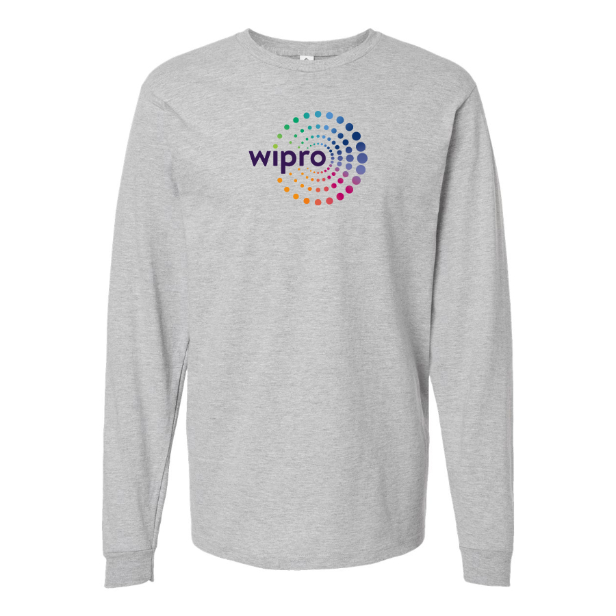 Men's Wipro Logo Cotton Long Sleeve T-Shirt