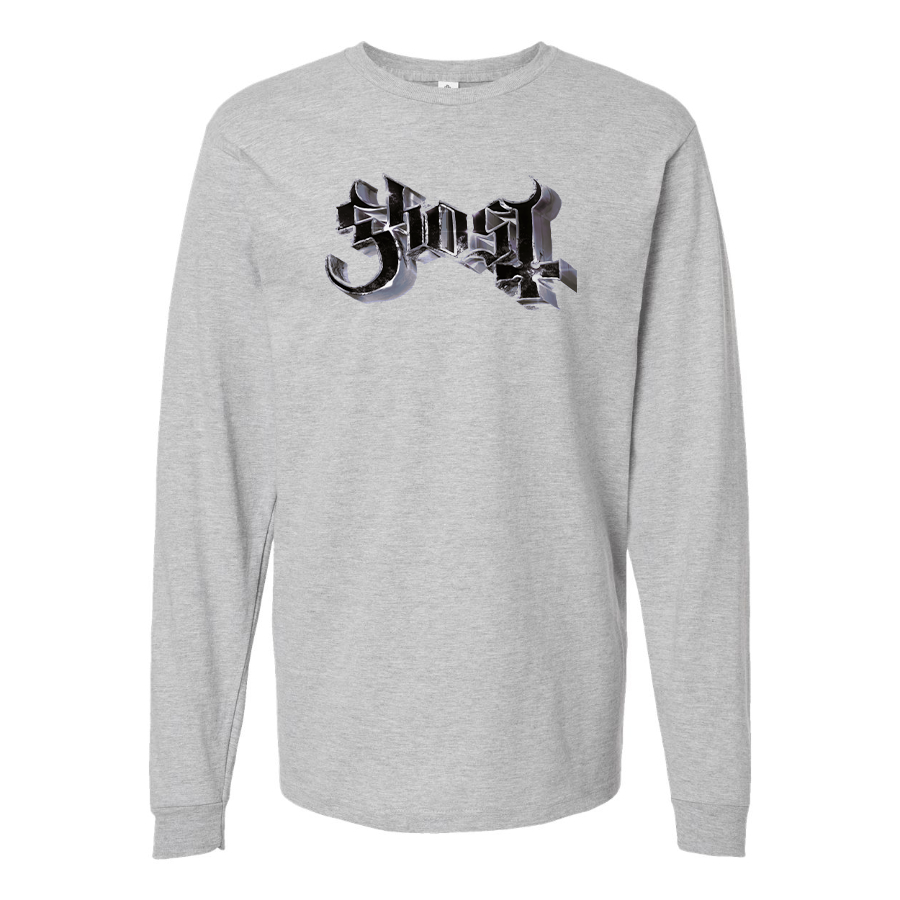 Men's Ghost Logo Cotton Long Sleeve T-Shirt