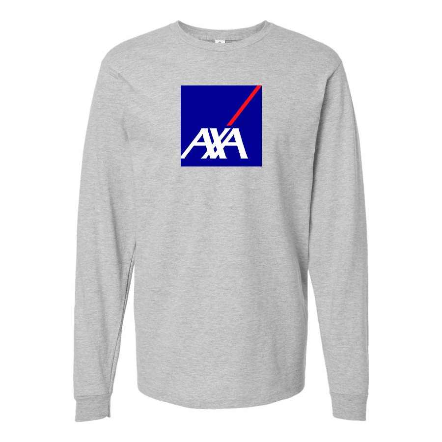 Men's Axa Logo Cotton Long Sleeve T-Shirt