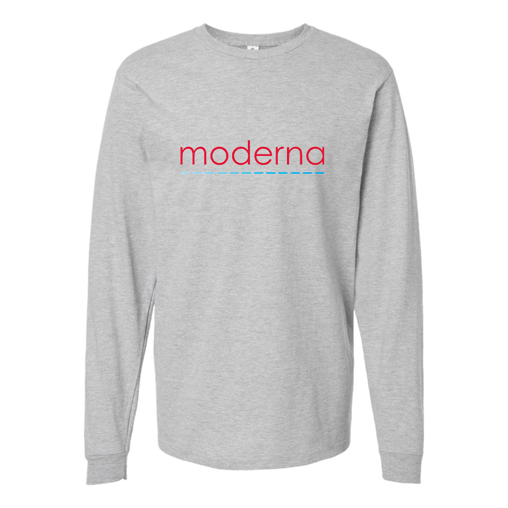 Men's Moderna Logo Cotton Long Sleeve T-Shirt