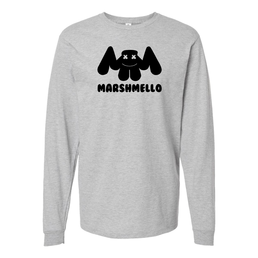 Men's Marshmello Logo Cotton Long Sleeve T-Shirt