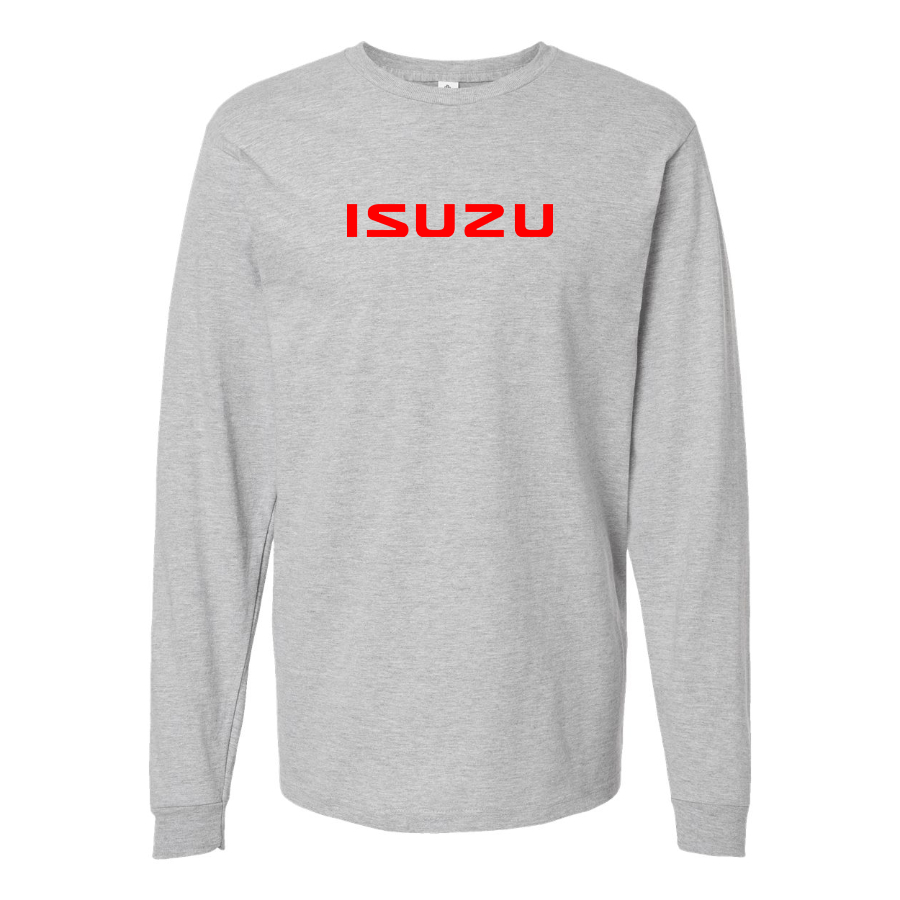 Men's Isuzu Logo Cotton Long Sleeve T-Shirt