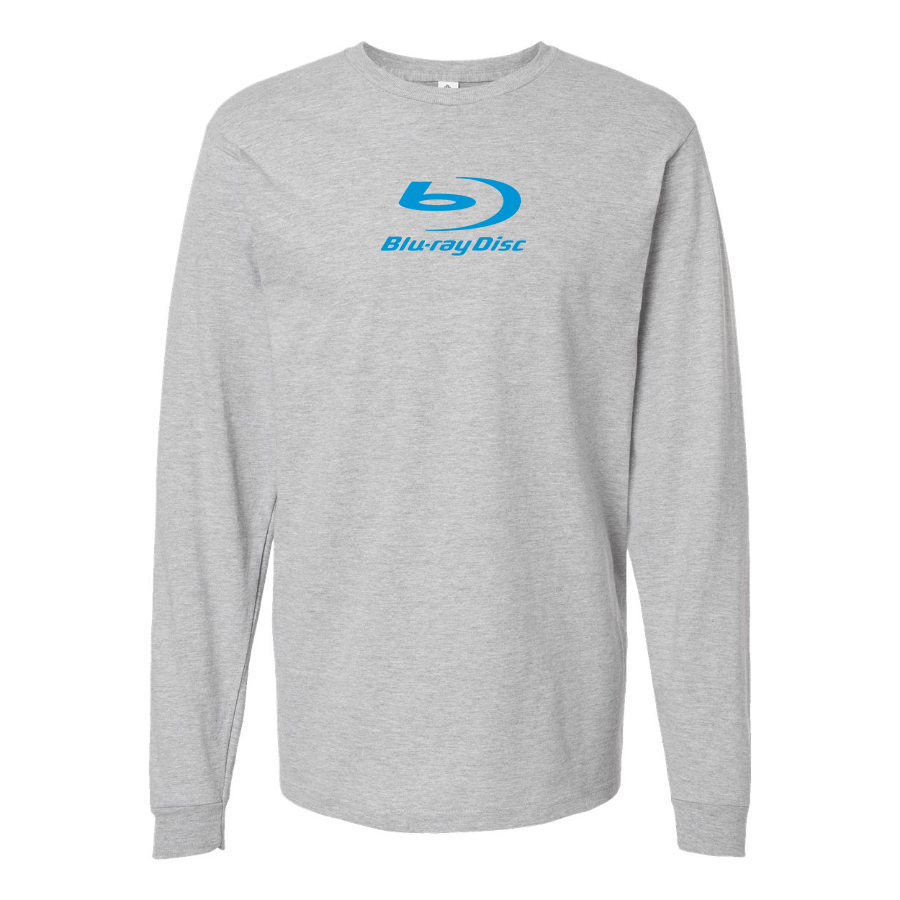Men's Blu-ray Disc Logo Cotton Long Sleeve T-Shirt
