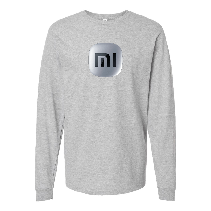 Men's Xiaomi SU7 Logo Cotton Long Sleeve T-Shirt