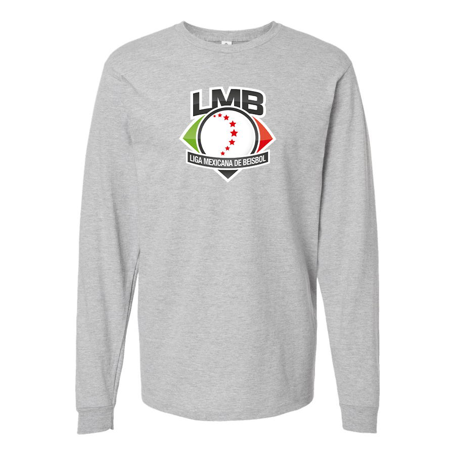 Men's Liga Mexicana de Béisbol Logo Cotton Long Sleeve T-Shirt
