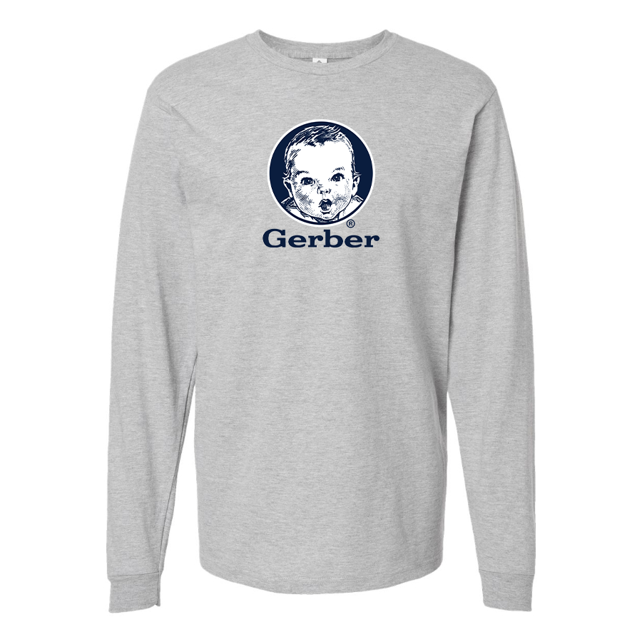 Men's Gerber Logo Cotton Long Sleeve T-Shirt