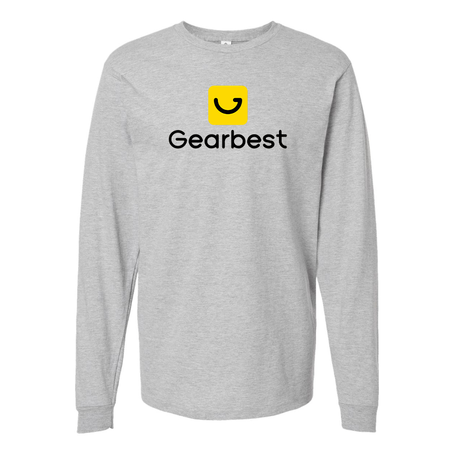 Men's Gearbest Logo Cotton Long Sleeve T-Shirt